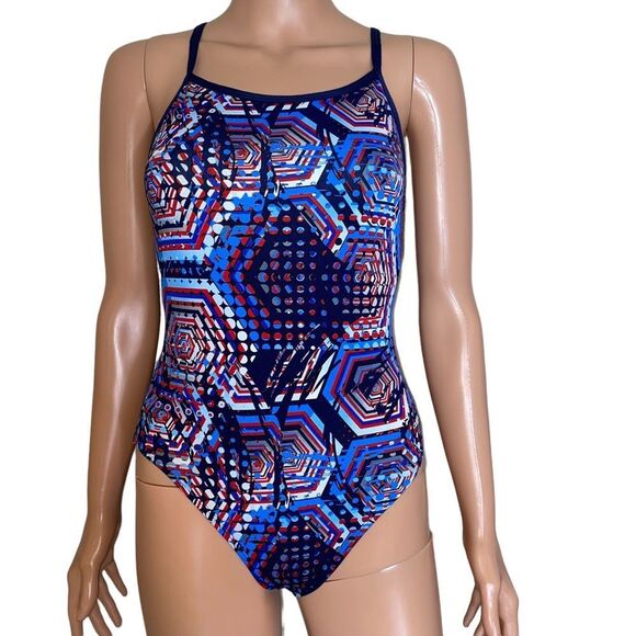Dolfin Hive Reliance V-Back Ladies One Piece competition swim practice SZ SM - Picture 1 of 10